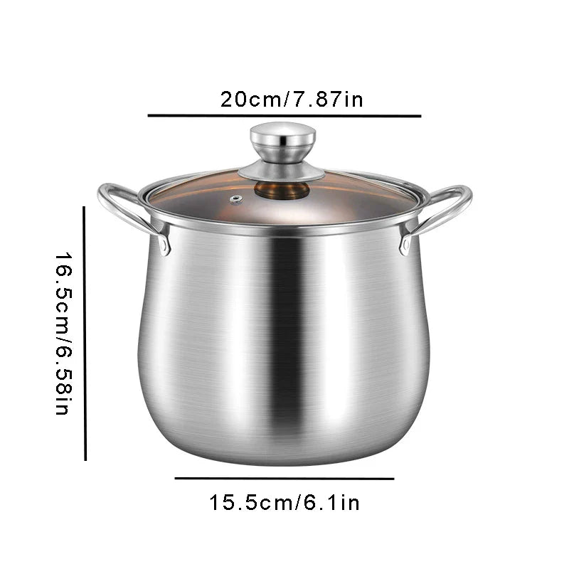 Stainless Steel Large Capacity Soup Pot Induction Gas Stove Cooker | Bowlift