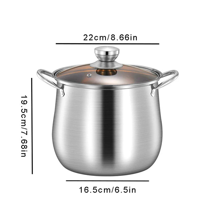 Stainless Steel Large Capacity Soup Pot Induction Gas Stove Cooker | Bowlift