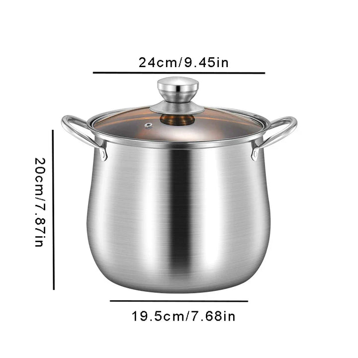 Stainless Steel Large Capacity Soup Pot Induction Gas Stove Cooker | Bowlift
