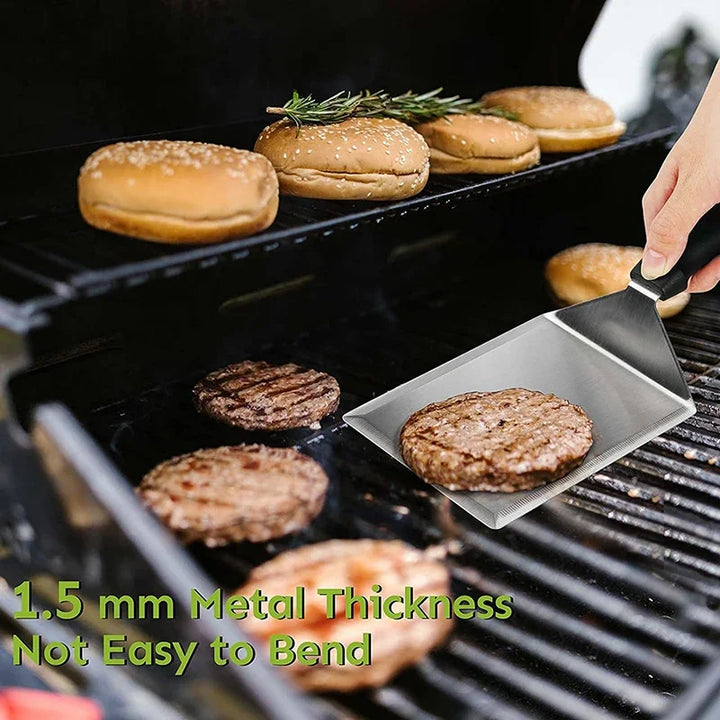 Stainless Steel Large Grill Spatula with Cutting Edges Tool for BBQ | Bowlift