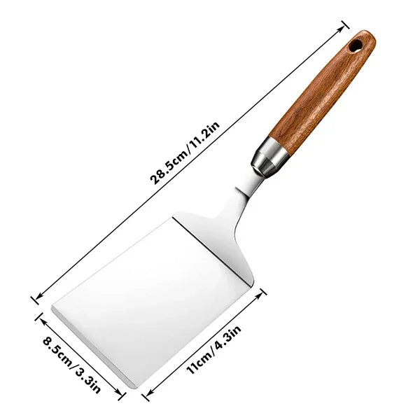 Stainless Steel Large Grill Spatula with Cutting Edges Tool for BBQ | Bowlift