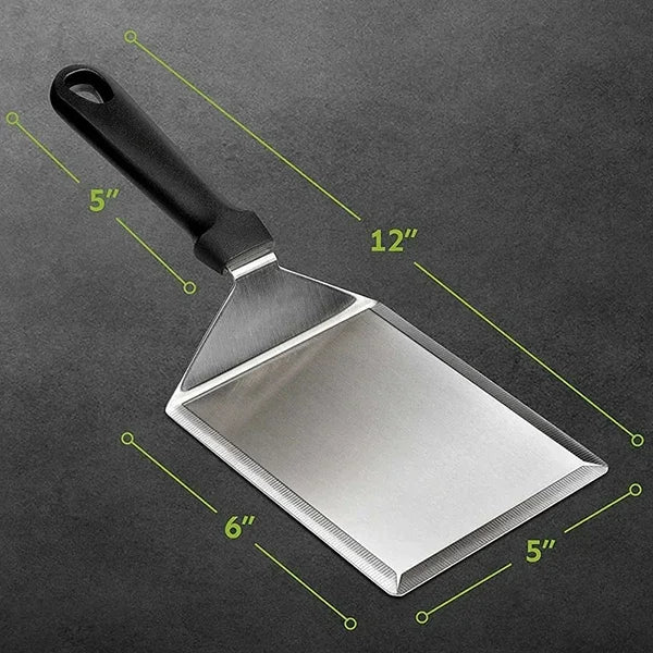 Stainless Steel Large Grill Spatula with Cutting Edges Tool for BBQ | Bowlift
