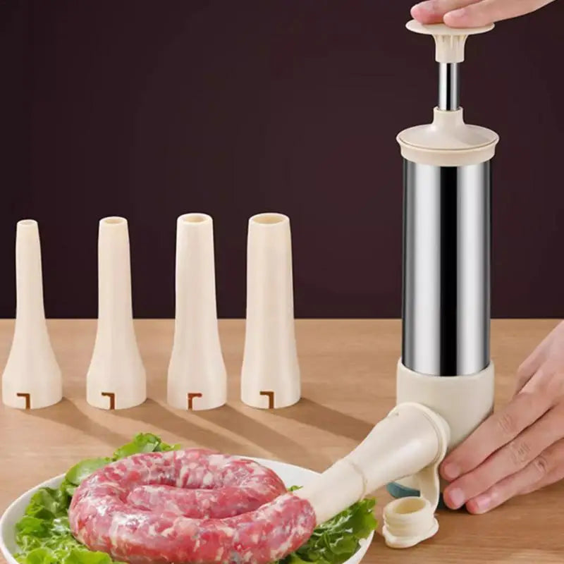 Stainless Steel Manual Filling Sausage Maker and Meat Stuffer Tool | Bowlift