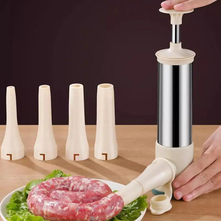 Stainless Steel Manual Filling Sausage Maker and Meat Stuffer Tool | Bowlift