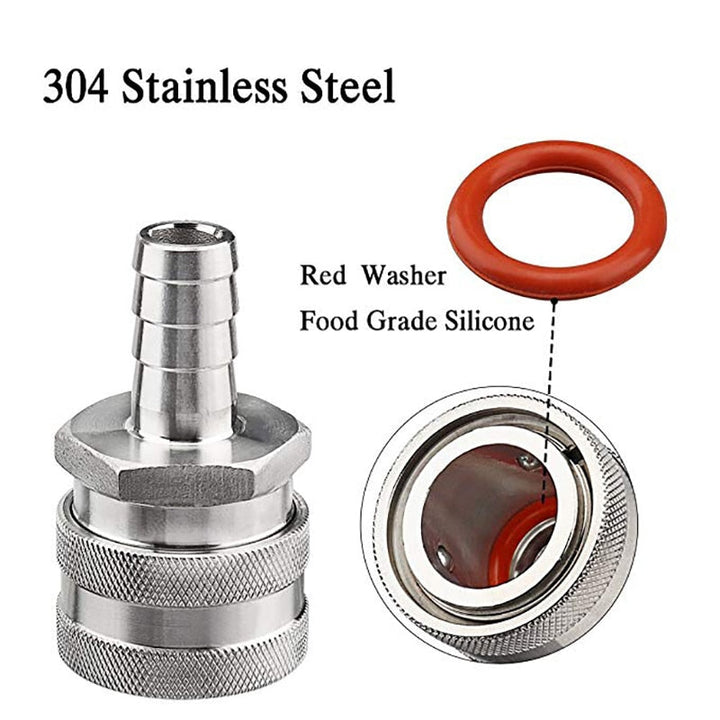 Stainless Steel Moonshine Fitting Connectors 1/2 Beer Set | Bowlift