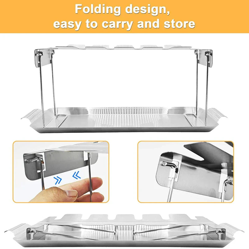 Stainless Steel Roasting and Grill Rack Stand BBQ Accessories | Bowlift