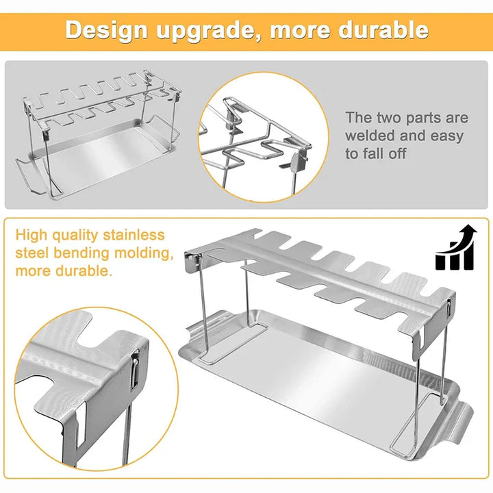 Stainless Steel Roasting and Grill Rack Stand BBQ Accessories | Bowlift
