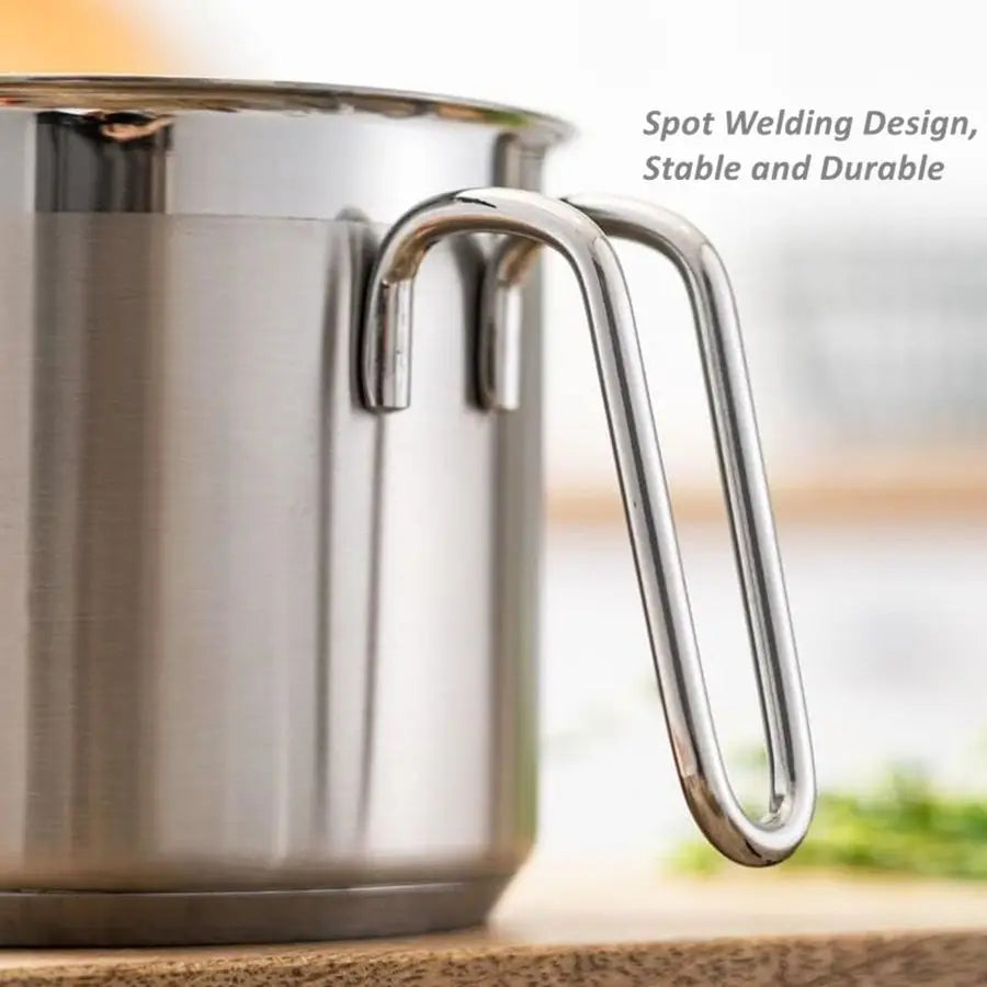 Stainless Steel Saucepan with Glass Lid Multi Purpose Cooking Pot | Bowlift