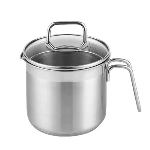 Stainless Steel Saucepan with Glass Lid Multi Purpose Cooking Pot | Bowlift