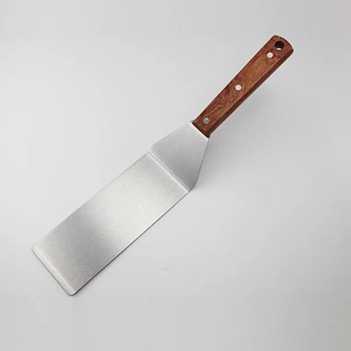Stainless Steel Spatula Scraper with Wooden Handle Grill Flipper | Bowlift