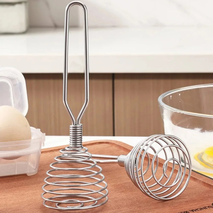 Stainless Steel Spiral Whisk Manual Blender Cooking Egg Sauce Stirrer | Bowlift
