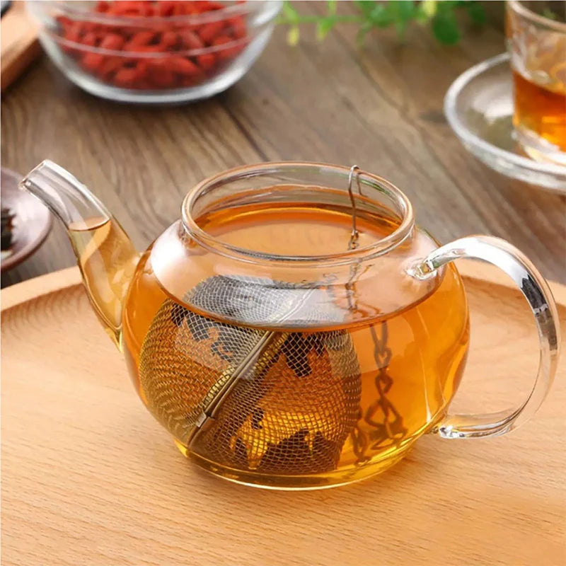 Stainless Steel Tea Ball Infuser Mesh Loose Tea Strainer with Chain | Bowlift