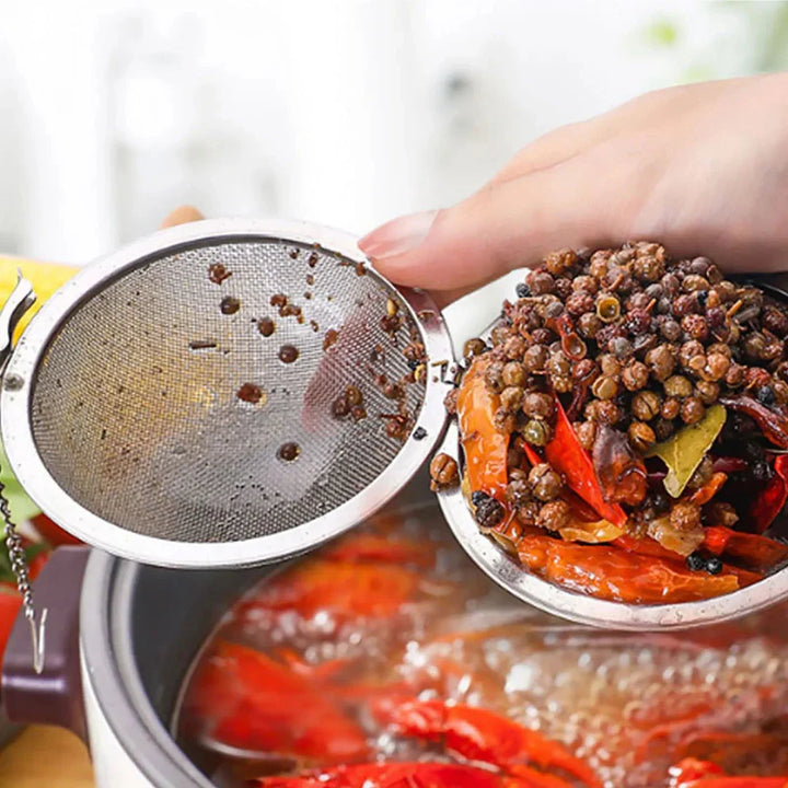 Stainless Steel Tea Ball Infuser Mesh Loose Tea Strainer with Chain | Bowlift