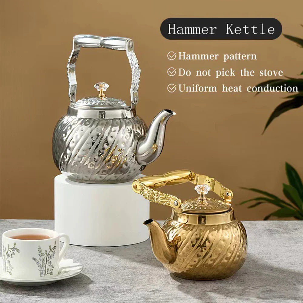 Stainless Steel Teapot with Tea Strainer Large Capacity Water Kettle | Bowlift