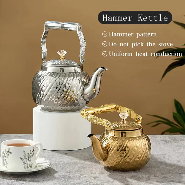 Stainless Steel Teapot with Tea Strainer Large Capacity Water Kettle | Bowlift