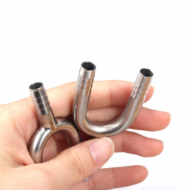 Stainless Steel U Shaped Hose Barb Tee 3 Way Beer Hose Connector | Bowlift