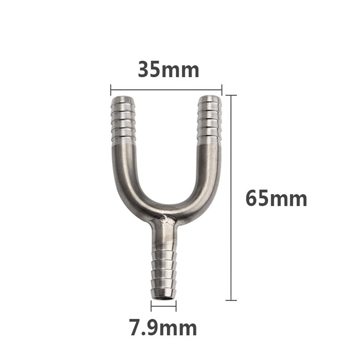 Stainless Steel U Shaped Hose Barb Tee 3 Way Beer Hose Connector | Bowlift