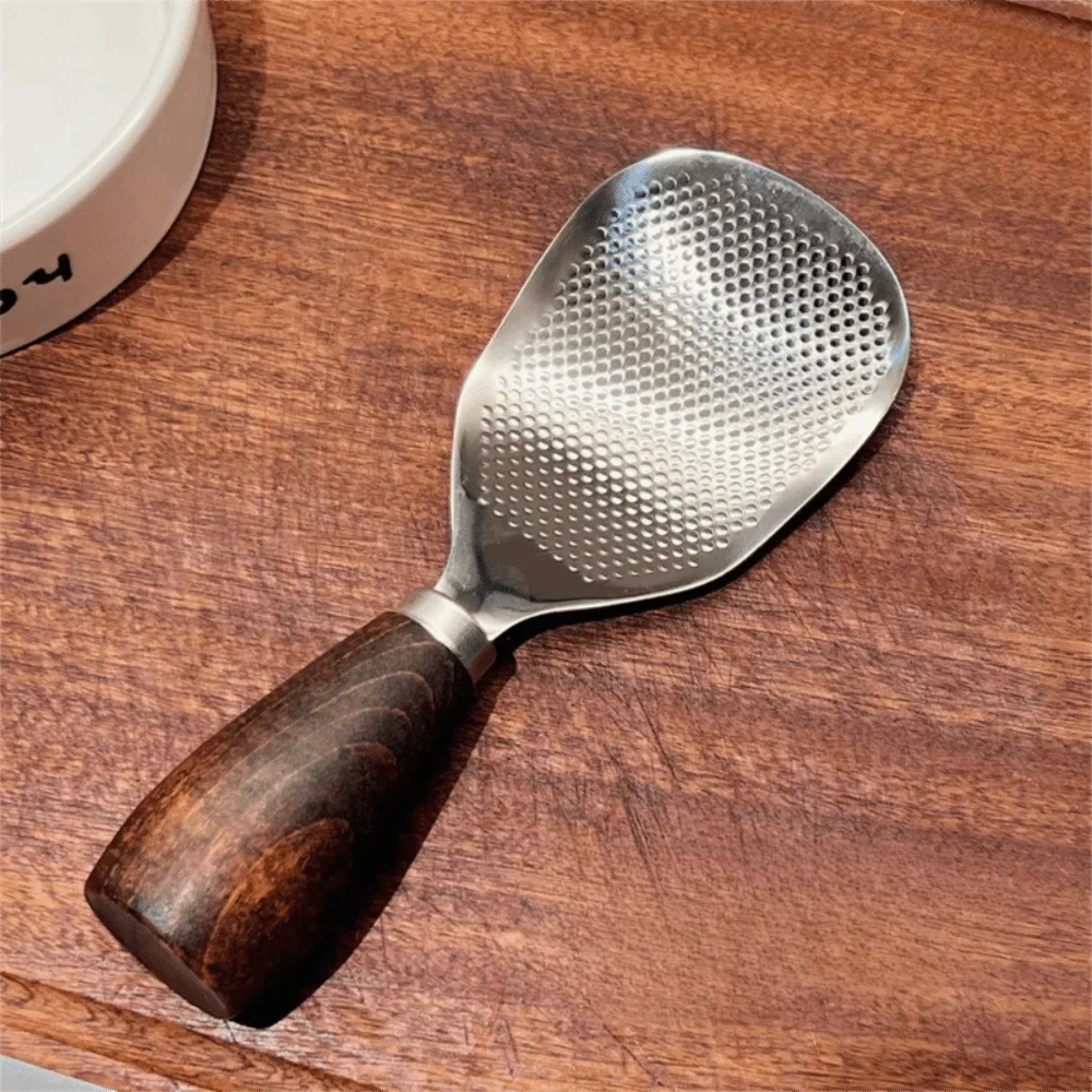 Stainless Steel Vertical Rice Shovel Spatula Wooden Handle Rice Spoon | Bowlift