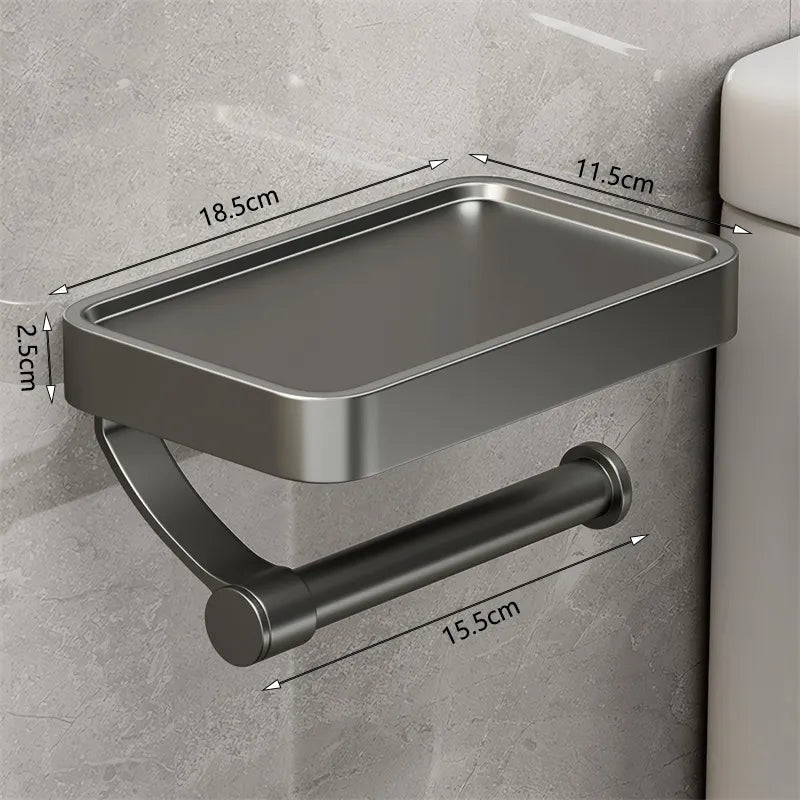 BowLift | Stalux Toilet Roll Holder with Shelf