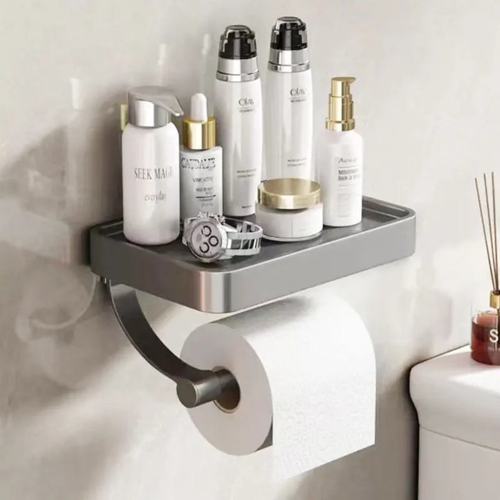 BowLift | Stalux Toilet Roll Holder with Shelf