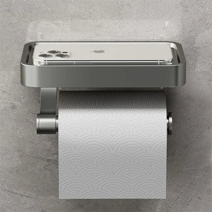 BowLift | Stalux Toilet Roll Holder with Shelf