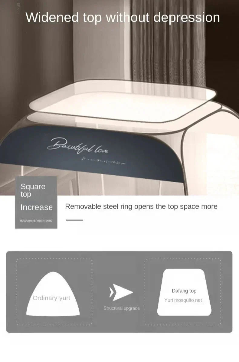 BowLift | Starry Gray Mosquito Net – No-Installation Insect Protection for Relaxed Indoor & Outdoor Nights