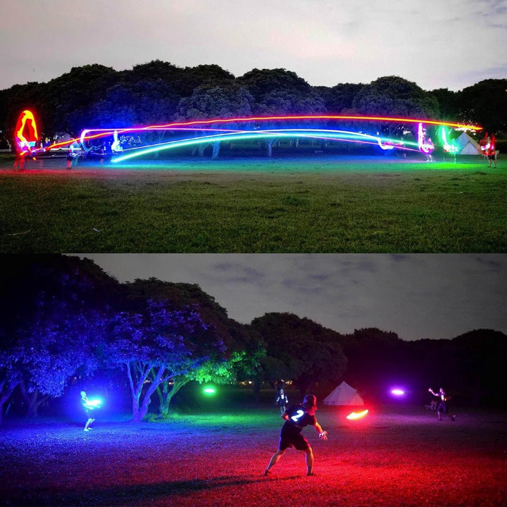 BowLift | STARSPIN – LED Light-Up Frisbee for Nighttime Outdoor Play