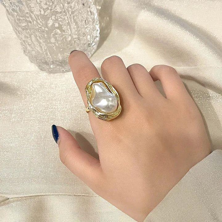 BowLift | Statement Gold Accented Pearl Ring