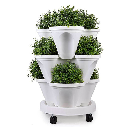 BowLift | StrawberryStack Space-Saving Stackable Planters