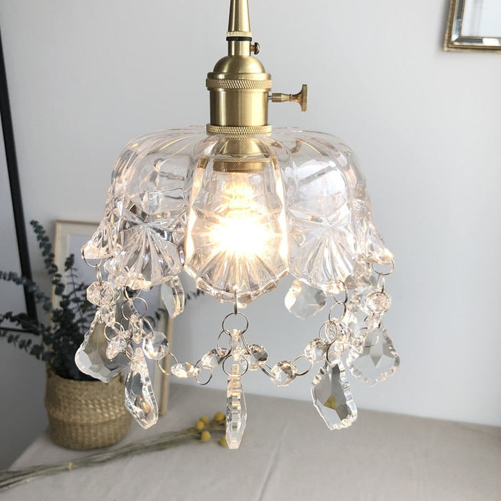 BowLift | Stylish Crystal Pendant Lamp - Elara