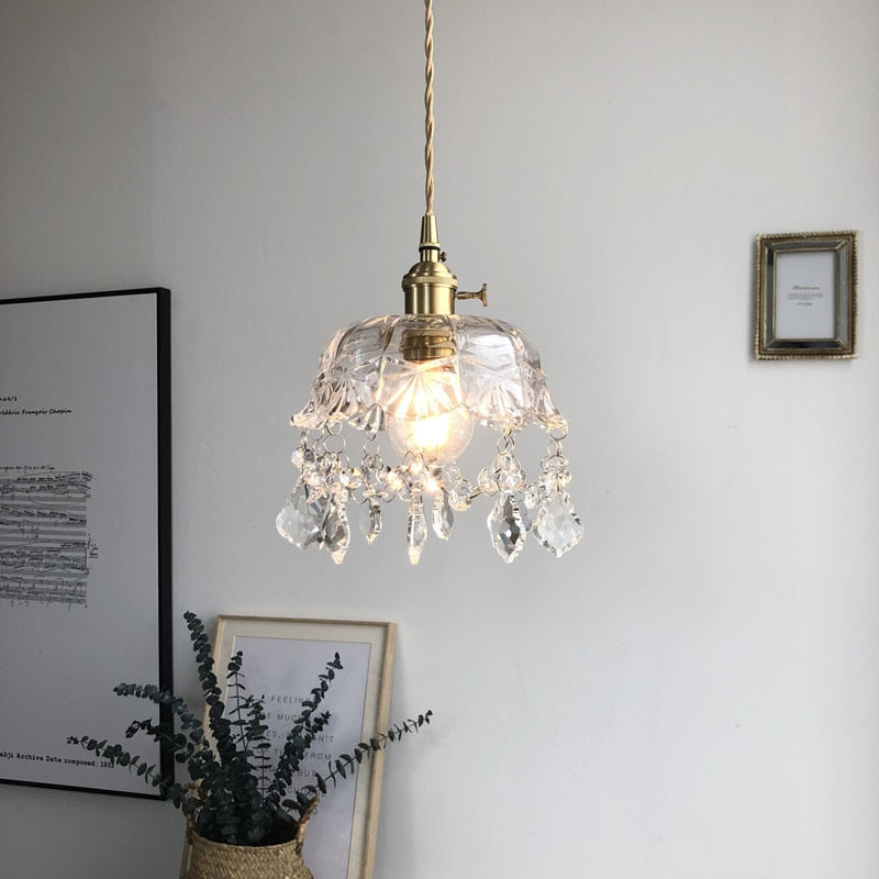 BowLift | Stylish Crystal Pendant Lamp - Elara