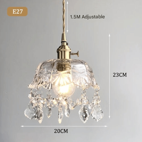 BowLift | Stylish Crystal Pendant Lamp - Elara
