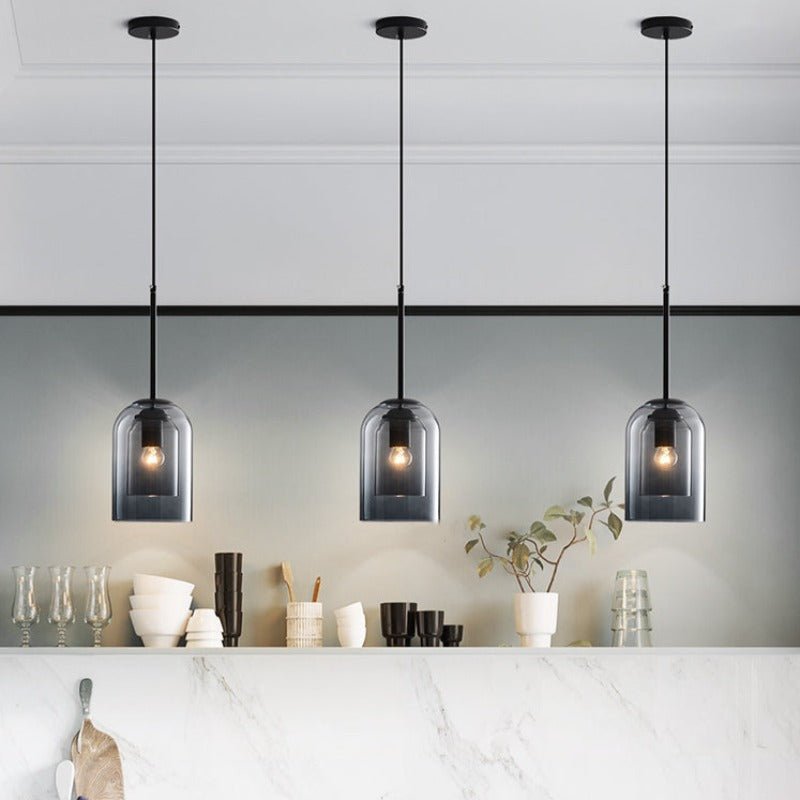 BowLift | Stylish Double Glass Pendant Light - AuraGlass