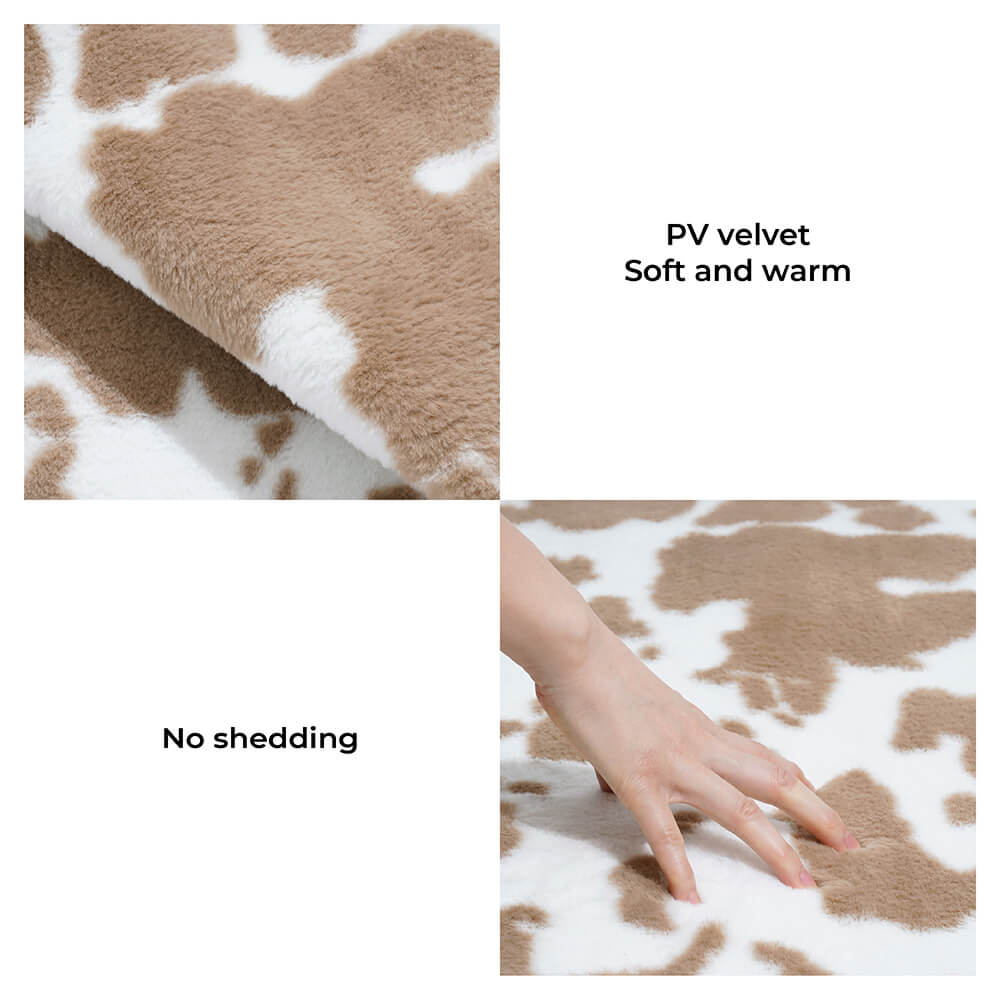 Stylish Pet Blanket with Cow Print - CozyCow Bowlift