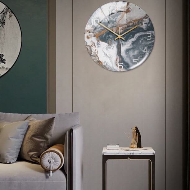 BowLift | Stylish Wall Clock with Marble Texture - MarbleTime