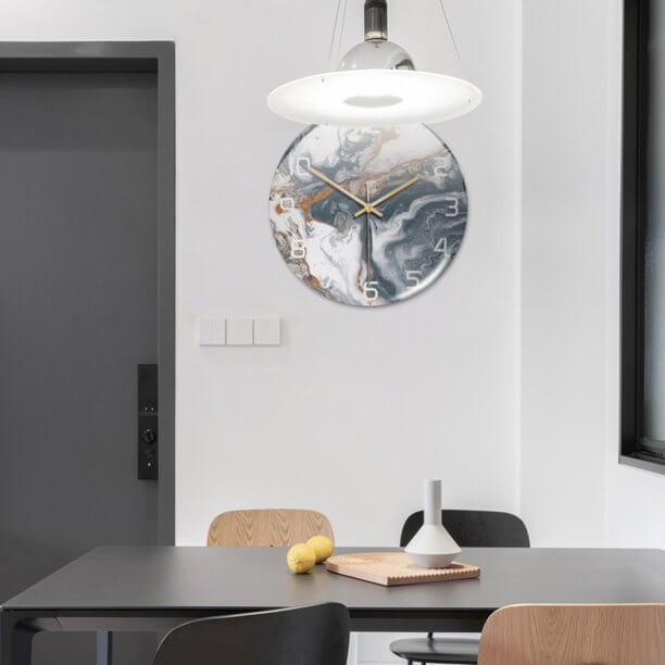 BowLift | Stylish Wall Clock with Marble Texture - MarbleTime