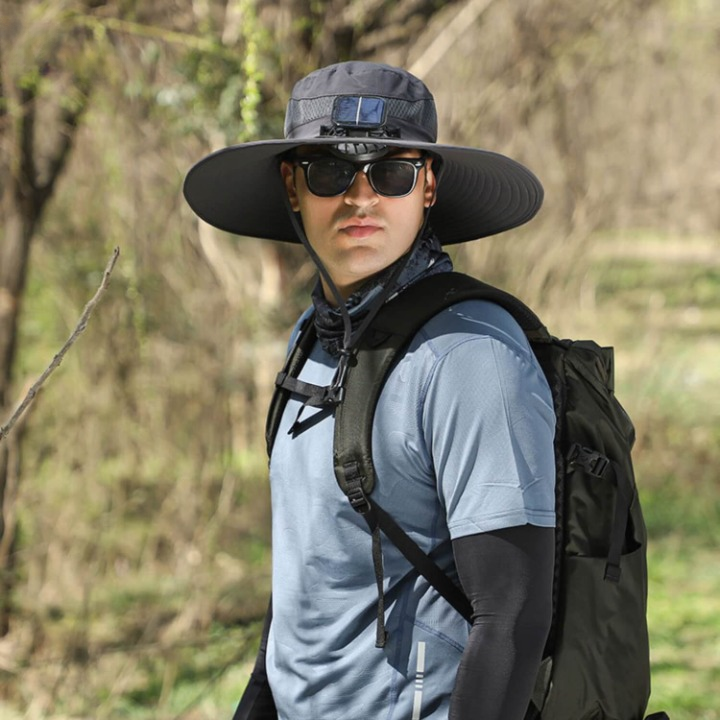Solar-Powered Hat with Fan and UV Protection - SolarCool VentiHat | Bowlift