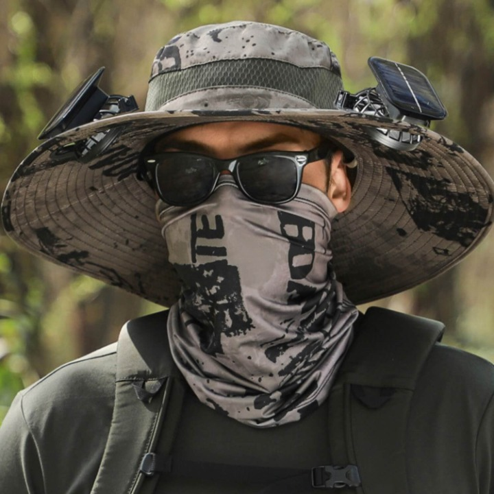 Solar energy hat with fan and UV protection - SolarCool VentiHat | Bowlift
