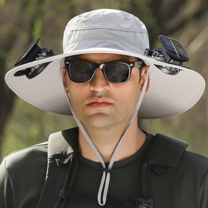 Solar-Powered Hat with Fan and UV Protection - SolarCool VentiHat | Bowlift