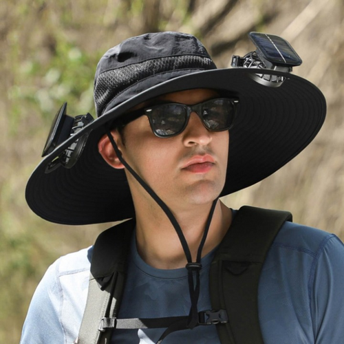 Solar-Powered Hat with Fan and UV Protection - SolarCool VentiHat | Bowlift