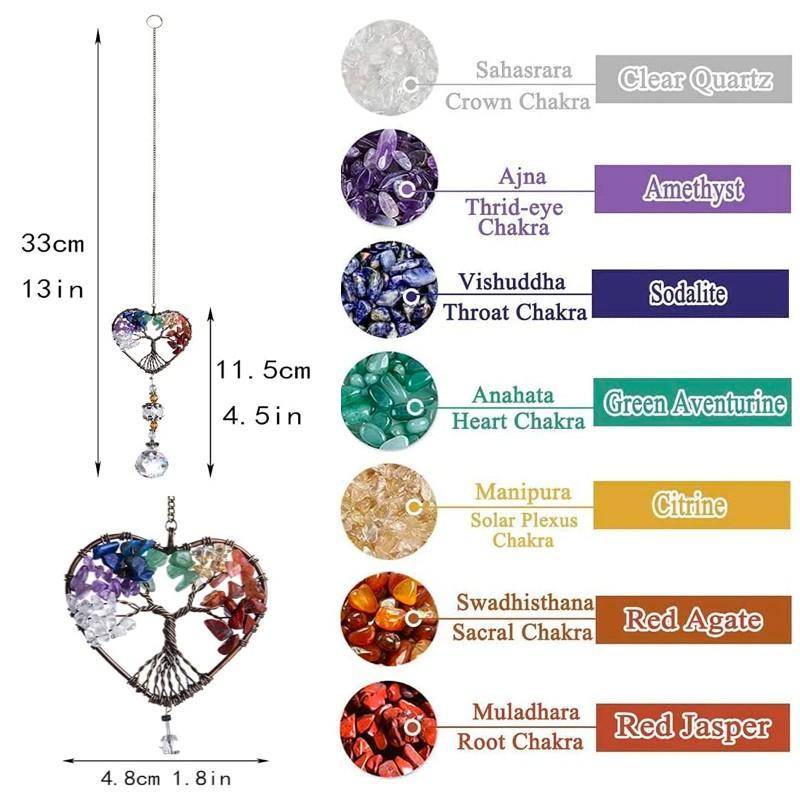 Crystal Wind Chime Tree Of Life Suncatcher | Bowlift