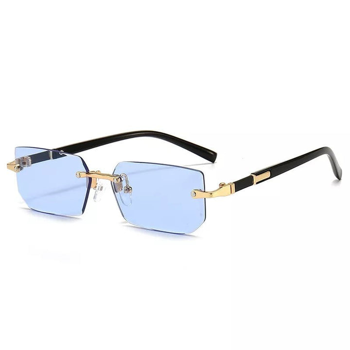 BowLift | SUNEDGE – Rectangle Rimless Sunglasses with UV400 Protection
