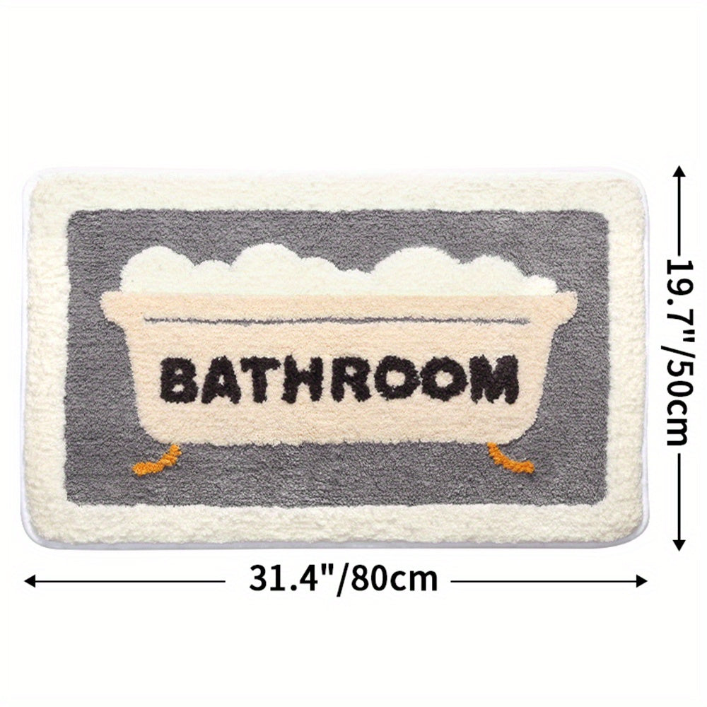 BowLift | Super Absorbent Anti-Slip Bath Mat for Bathroom and Toilet - Milo