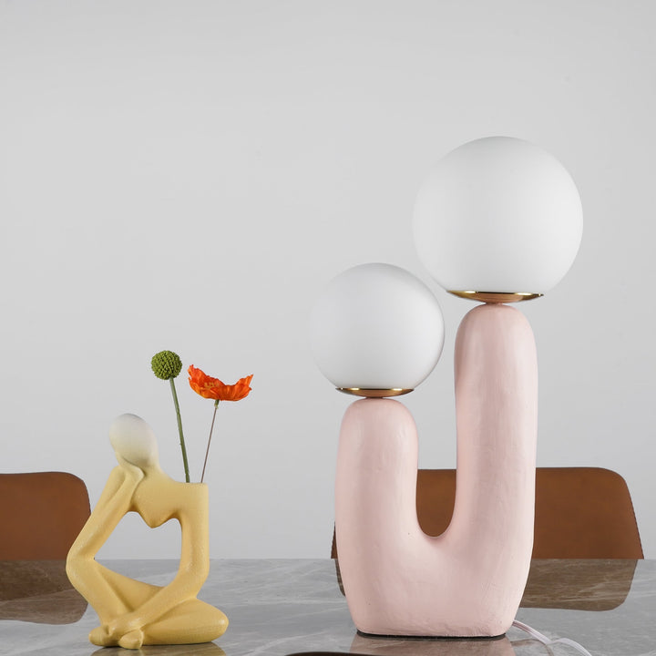 BowLift | Contemporary Style Table Lamp with Natural Accent