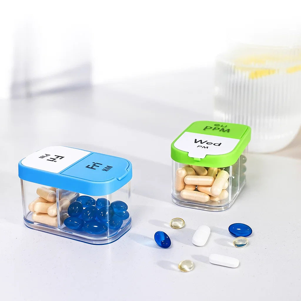 Large 7-Day Case – Moisture-Proof BPA-Free Compartments – Ideal for Seniors & Carers Bowlift