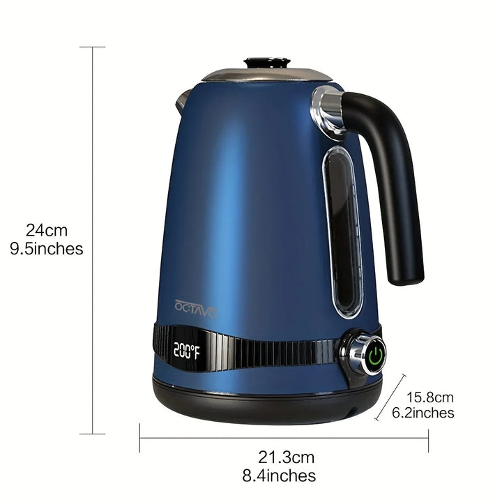 Temperature Control and LED Display Stainless Steel Electric Kettle | Bowlift
