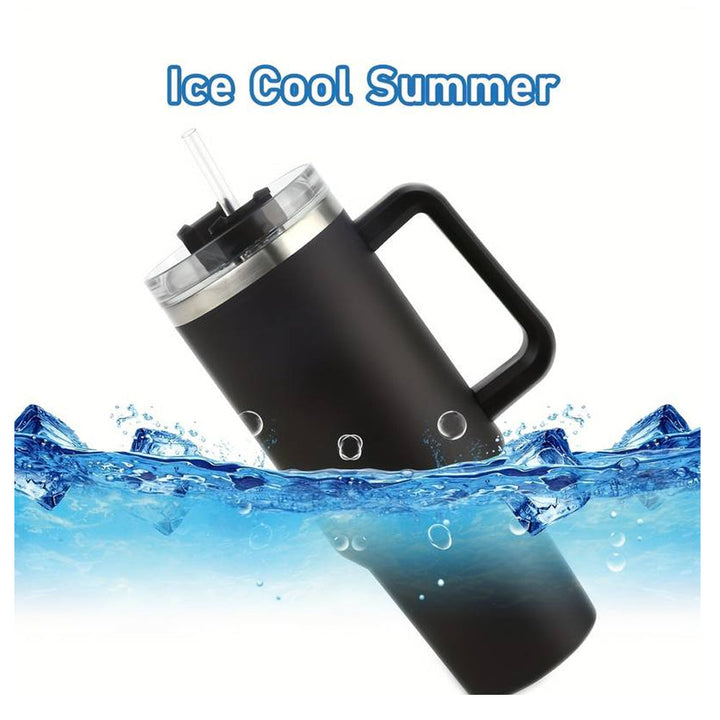 Tumbler Thermo mug 1200 ml with handle, lid and straw | Bowlift