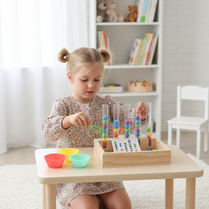 BowLift | Montessori Test Tube Colours and Numbers Play and Learning Set