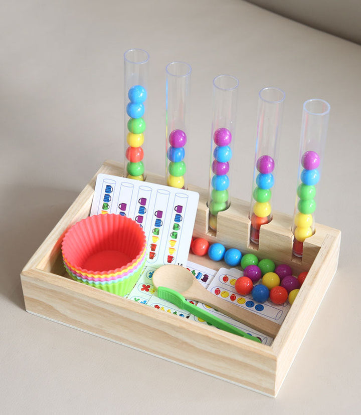 BowLift | Montessori Test Tube Colours and Numbers Play and Learning Set