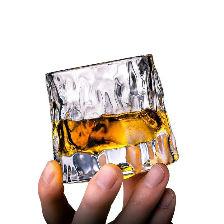 BowLift | Textured Whisky Glass with Wave Effect